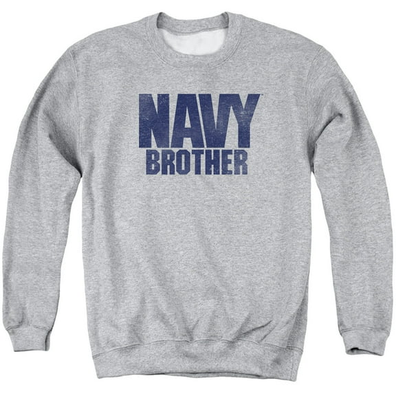 Navy - Brother - Crewneck Sweatshirt - Medium