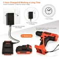 thumbnail image 3 of JUEMEL 20V Electric Cordless Drill Set: 2 Batteries, 3/8" Chuck, 2 Variable Speed, 30pcs Bits, 3 of 7