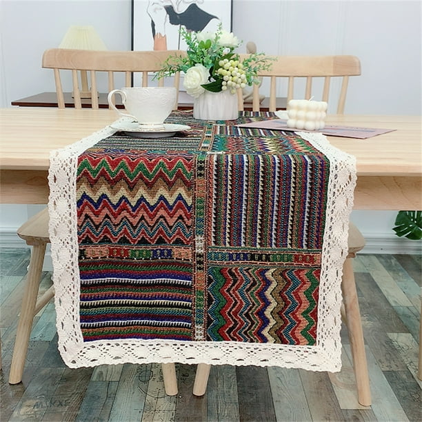 Rustic Table Runner Boho Table Runner Farmhouse Table Runner Burlap