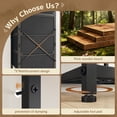 thumbnail image 4 of Enhomee 10 Drawers Dresser for Bedroom with Hanging Rack Storage Cabinet with Led Lights & Charging Station, Rustic Brown, 4 of 9