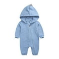 thumbnail image 2 of QISIWOLE Toddler Baby Girl Boy Long Sleeved Cartoon Dinosaur Hooded Jumpsuit Romper Suit Savings !, 2 of 9