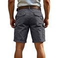 thumbnail image 4 of Mens Cargo Shorts Relaxed Fit Lightweight Elastic Waist Stretch Summer Casual Camping Hiking Fishing Men's Cargo Shorts Multi Pockets Dark Gray S, 4 of 8