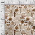 thumbnail image 2 of oneOone Rayon Brown Fabric Beach Sewing Craft Projects Fabric Prints By Yard 56 Inch Wide, 2 of 4