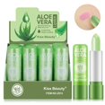 thumbnail image 1 of Lápiz labial hidratante que cambia de 12 piezas para mujer, bálsamo labial duradero de Aloe Vera, a la moda, Protector de labios, regalos de belleza, 99%México Gao Jinjia LED, 1 of 1