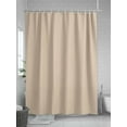 thumbnail image 5 of Solid Color Shower Curtain, Light Khaki Waterproof Shower Curtain Set with 12 Hooks Lightweight Washable Fabric Shower Curtains for Bathroom 72x72 Inches, 5 of 6