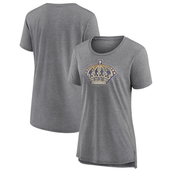 Women's  Gray Los Angeles Kings Slow Whistle Tri-Blend T-Shirt