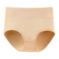 thumbnail image 3 of 6 Pack Women's Underwear Solid High Waist Plus Size Period Pure Full Coverage Panties, 3 of 3