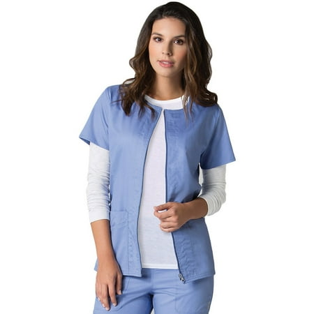 

EON Women s COOLMAX® Short Sleeve Zip Front Solid Scrub Jacket