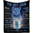thumbnail image 1 of LHSHID Personalized Love Blanket Throw to My Son from Mom you'll feel my love within it moring noon and night Blanket Gift for Son, 1 of 5