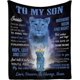 thumbnail image 1 of LHSHID Personalized Love Blanket Throw to My Son from Mom you'll feel my love within it moring noon and night Blanket Gift for Son, 1 of 5
