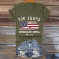 thumbnail image 2 of Womens Shirts 250th Anniversary USA Shirt Womens 250 Years Semiquincentennial V Neck T Shirt American Flag Graphic Tee Casual Top on Sale, 2 of 4