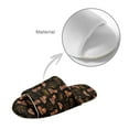 thumbnail image 4 of Psesaysky Women's Indoor Slippers Brown Dachshund Dog Print Fuzzy House Slippers for Women Open Toe Slide for Ladies Bedroom Shoes, Size 10.5-11.5, 4 of 7