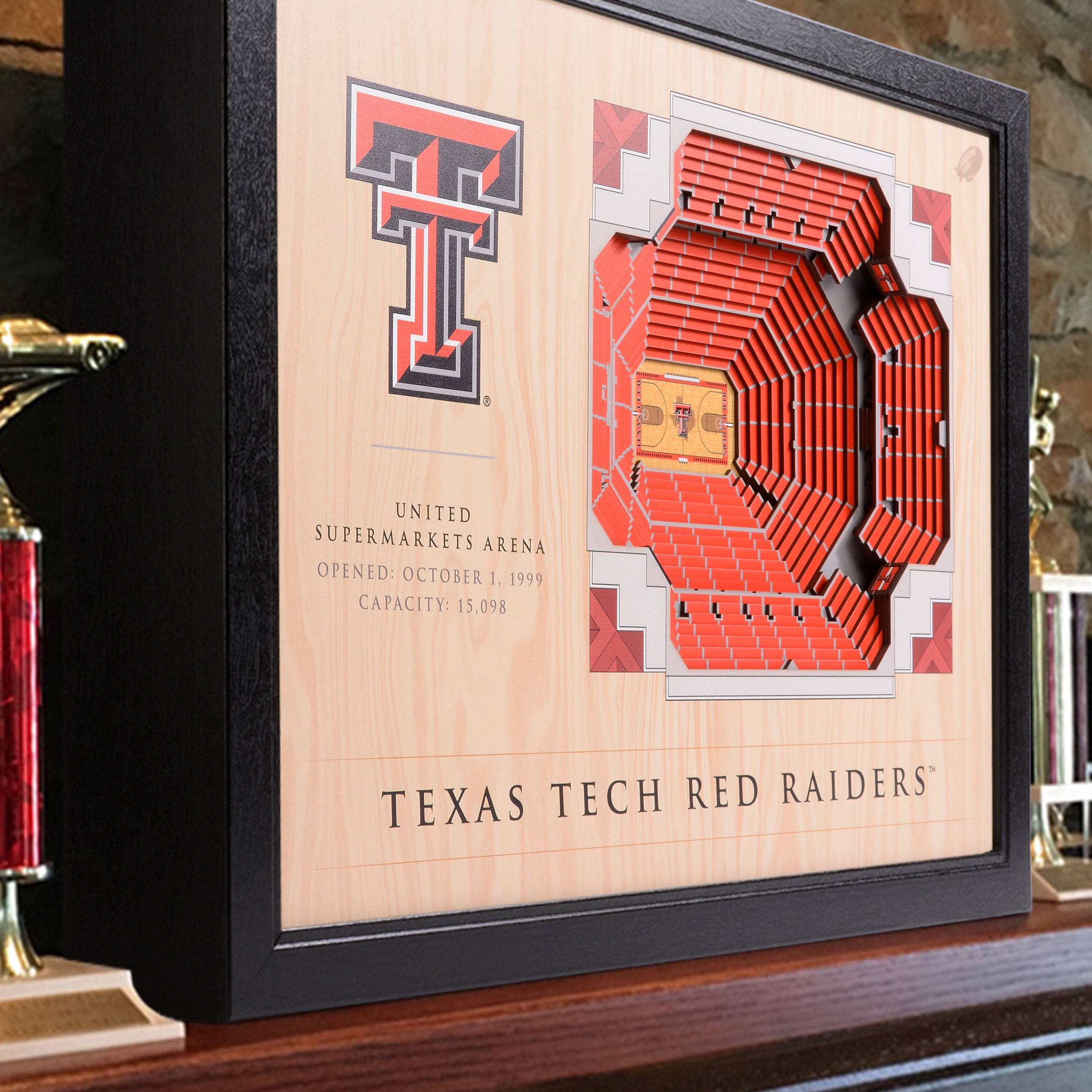 YouTheFan NCAA Texas Tech Raiders BB 25-Layer Stadiumview Wall Art