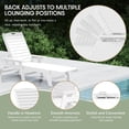 thumbnail image 6 of WestinTrends Malibu Chaise Lounge Outdoor, All Weather Poly Lumber Patio Pool Lounge Chairs with 5 Positions Backrest, White, 6 of 11