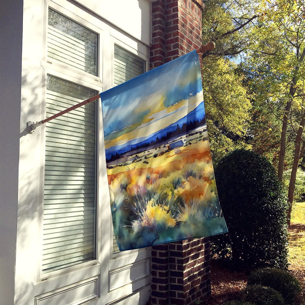 Nevada Sagebrush in Watercolor House Flag 28 in x 40 in