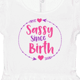 thumbnail image 4 of Inktastic Sassy Since Birth, Arrows, Hearts - Pink Purple Girls Baby Dress, 4 of 5