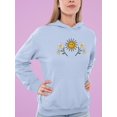 thumbnail image 2 of Daisies, Sun And Moon Art Hoodie Women -Image by Shutterstock, Female XX-Large, 2 of 4