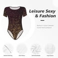 thumbnail image 4 of Disketp Gold sparklin for Women's Short-Sleeved Onesie Fit Top T-Shirt Round Neck Basic Casual T-shirt Bodysuits-X-Large, 4 of 7