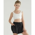 thumbnail image 5 of CARETOO Girls Flowy Athletic Shorts with Pocket Kids Spandex 2 in 1 Drawstring Butterfly Skorts for Cheer, Dance, Running 2pcs, 5 of 12