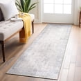 thumbnail image 6 of World Rug Gallery Transitional Distressed Vintage Machine Washable Indoor Area Rug- BLUE 2'6"x10', 6 of 8