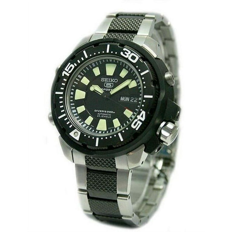 Seiko Men's SKZ253 TT Black Plated SS Automatic Dive Watch