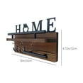 thumbnail image 3 of OEFNTAC Wall Mounted Key Hooks Entryway Organizer Iron Wood Key Rack Small Space Storage Hanger 15.9x9x3.9in, 3 of 9