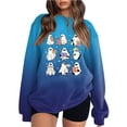 thumbnail image 5 of Futezty Halloween Graphic Print Oversized Sweatshirt Crewneck Embroidered Pullover Casual Comfy Outfits, 5 of 6