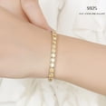 thumbnail image 4 of 0.5 Carat Champagne Color Moissanite Tennis Bracelet, S925 Silver Temperament Versatile Tennis Chain Jewelry Unisex, 4 of 5