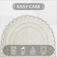 thumbnail image 3 of Better Trends 20" x 32" Oval Shape Bath Mat 100% Cotton Bathroom Rug Water Absorbent Bath Rug Machine Washable (Ivory) Lilly Crochet Collection, 3 of 6