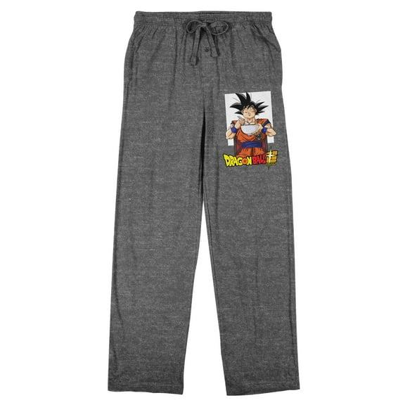 Dragon Ball Super Goku Men's Heather Grey Sleep Pants-Medium