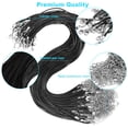 thumbnail image 4 of Collares, cadenas y cordones para pulsera, 100 unidades, piel negra, 1,5 mm, 4 of 7