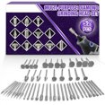 thumbnail image 1 of Juego de tallado de piedra con broca de diamante compatible con Dremel, kit de pulido de 52 piezas con brocas de diamante, vástago de 1/8" (3mm), accesorios para tallado de piedra, vidrio, cerámica, 1 of 4