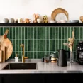 thumbnail image 2 of 10-Pack Dark Green Vintage 3D Self-Adhesive Wall Tiles 12×12 Inch, Peel and Stick Backsplash for Kitchen Bathroom Rental Homes, 2 of 15