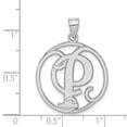 thumbnail image 2 of Sterling Silver Fancy Script Initial P Charm - 1.6 Grams, 2 of 2