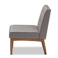 thumbnail image 4 of Baxton Studio Arvid Mid-Century Modern Gray Fabric Upholstered Wood Dining Chair, 4 of 9