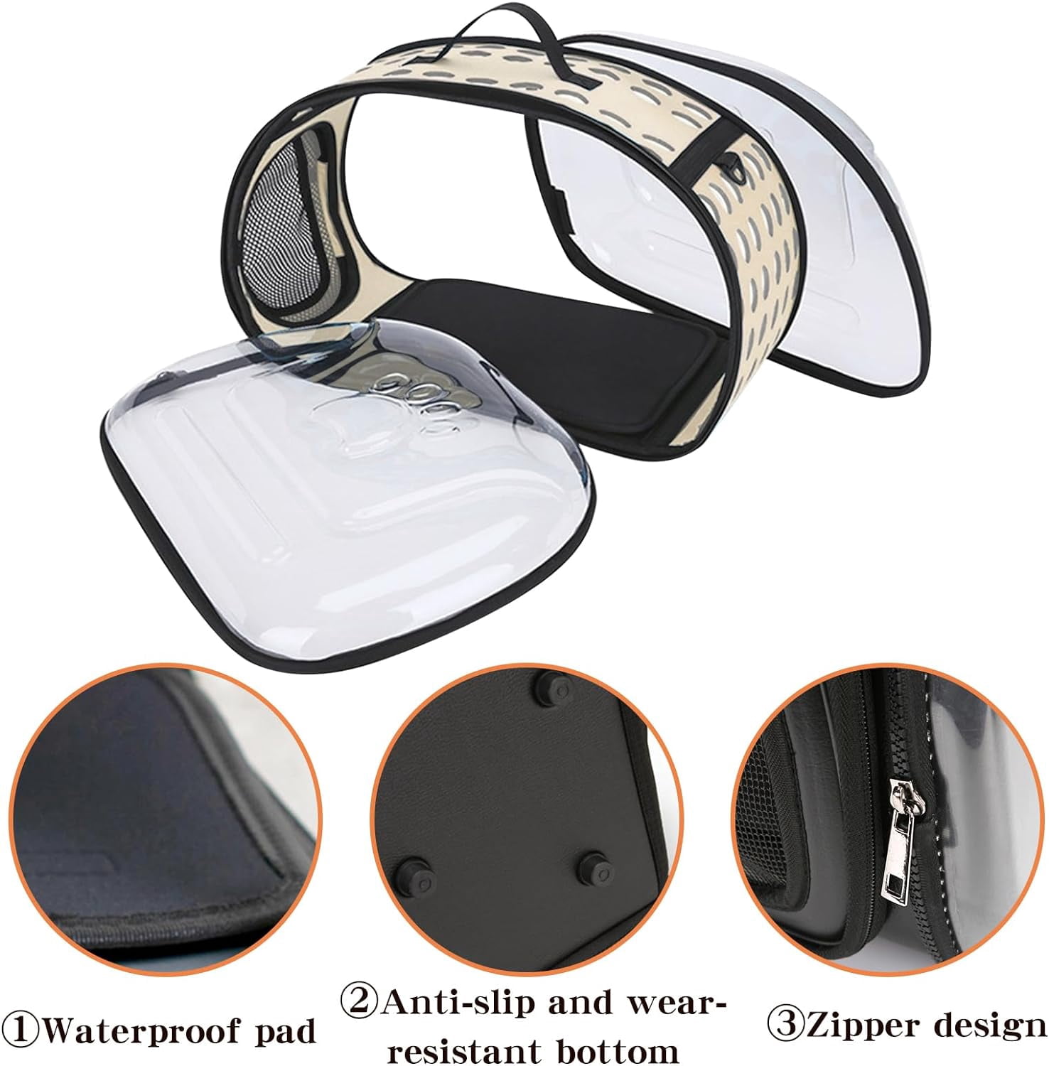 Hard Bag Collapsible Portable Pet Travel Bag for Cats Kitten Puppy