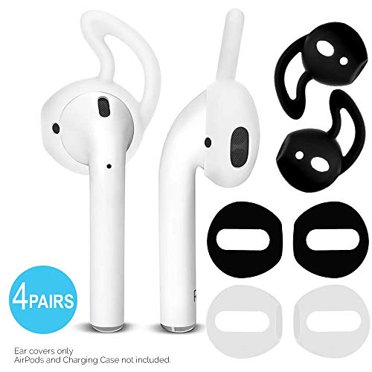 1 Pair For Airpods Ear Hooks Fit In Case Protective Soft Silicone Earhooks Wraps Rubber Hooked Earphones Headphones Headset Earpods Earbuds Skin Ears Tips For Airpods 1 Airpods 2 Clear