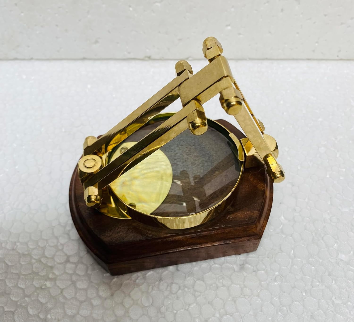 Brass Table Top Desk Top Magnifier 12" Adjustable Magnifying Glass