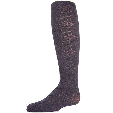 

MeMoi Swirled Floral Girls Opaque Tights - Girls - Female