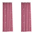 thumbnail image 2 of Moon Curtains Star Curtains Navy Star Blackout Curtains for Kid's Bedroom - Grommet Thermal Insulated Room Darkening Printed Curtains for Living Room Pink 100*130cm, 2 of 9