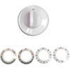 Range Kleen Single Replacement Knob Kit, White, 10 Pieces