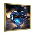 thumbnail image 2 of Designart "Radiant Blue Heart Outline" Abstract Shapes Picture Framed Canvas Wall Art, 2 of 5