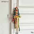 thumbnail image 2 of Set of 2 Handmade Rope Christmas Tree Hanging Ornaments with Bells and Bows – Festive Holiday Wall or Door Decorations for Home and Office, 2 of 4