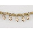 thumbnail image 4 of Gold Topaz Marquise Crystal Rhinestone Leaf Elegant Collar Chain Necklace For Women, 4 of 6