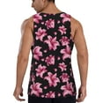 thumbnail image 3 of Haiem Lilies Flowers Men Workout Tank Top Gym Bodybuilding Sleeveless Muscle T Shirts Athletic Tank Breathable Workout Shirt-Medium, 3 of 9