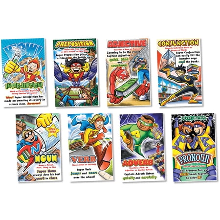 North Star Teacher Resources Parts of Speech Superheroes Bulletin Board Set