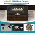 thumbnail image 4 of Gymax Set of 7 Patio Furniture Set 40000 BTU Gas Fire Pit Table Propane Tank Cover Table Turquoise, 4 of 9