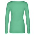 thumbnail image 5 of Women Blouses Warm Sportswear Women Lady V Neck Long Sleeve U Neck Turtleneck Bodysuit Long Sleeve Sleep Shirt Pack Ski Base Layer Ladies Crop Top Ladies Dress Shirts Casual Summer Blouses Green L, 5 of 5