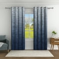 thumbnail image 5 of Aofoto Room Darkening Blackout Curtains,Blue Gradient Window Curtains for Kitchen Bedroom, 2 Panels, 52x84 inches, 5 of 6