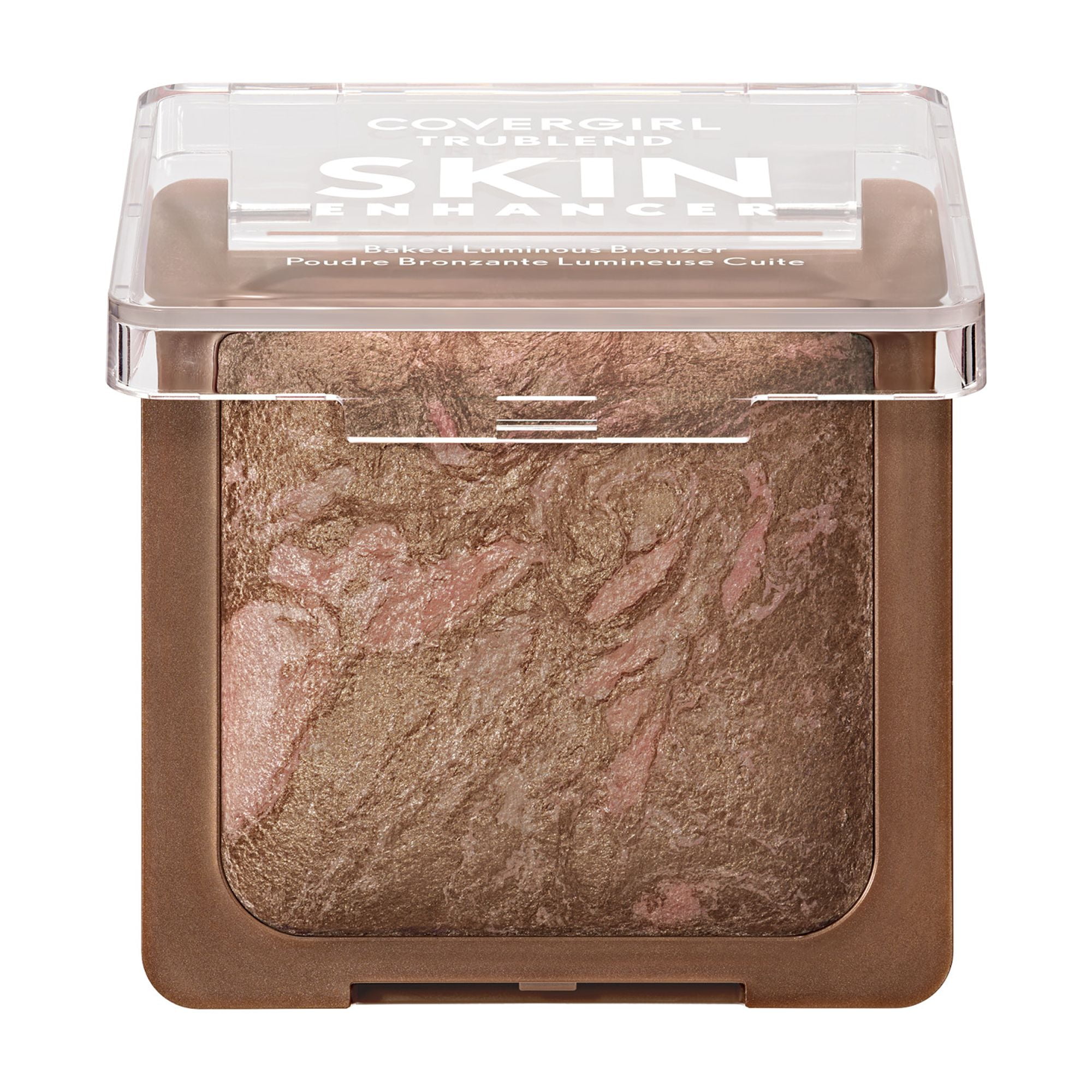 COVERGIRL TruBlend Skin Enhancer Bronzer lumineux cuit au four, fini lumineux, avec acide hyaluronique et extrait de rose blanche, se fond parfaitement, estompe les pores, 8 g (0,28 oz)